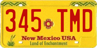 NM license plate 345TMD
