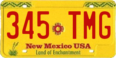 NM license plate 345TMG