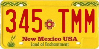 NM license plate 345TMM