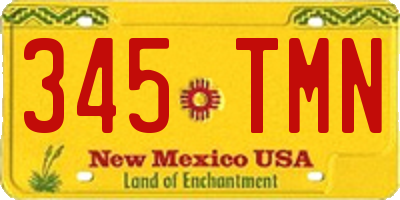 NM license plate 345TMN