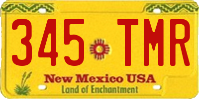 NM license plate 345TMR