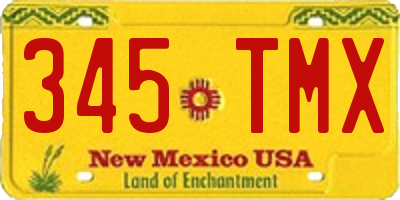 NM license plate 345TMX