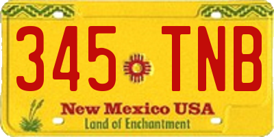 NM license plate 345TNB