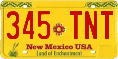 NM license plate 345TNT