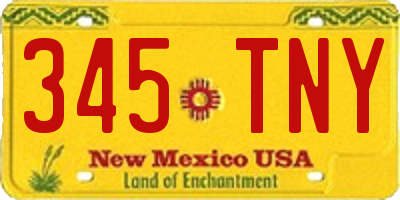 NM license plate 345TNY