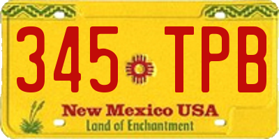 NM license plate 345TPB