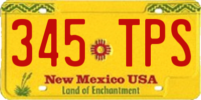 NM license plate 345TPS