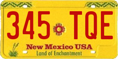 NM license plate 345TQE