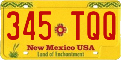NM license plate 345TQQ