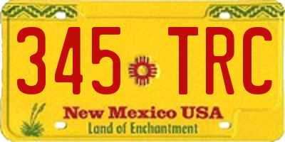NM license plate 345TRC