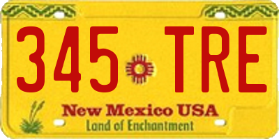 NM license plate 345TRE