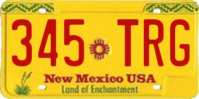 NM license plate 345TRG