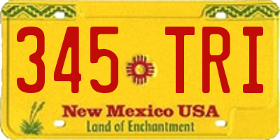 NM license plate 345TRI