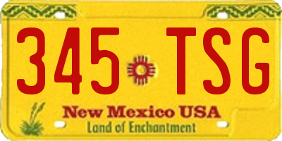 NM license plate 345TSG