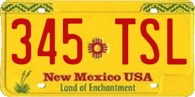 NM license plate 345TSL