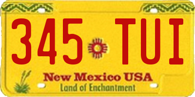 NM license plate 345TUI