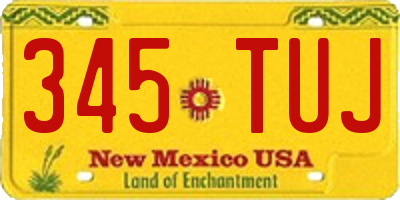 NM license plate 345TUJ