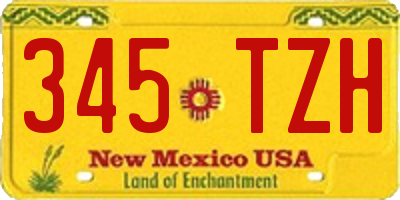 NM license plate 345TZH