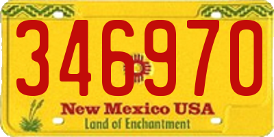 NM license plate 346970