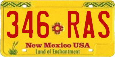 NM license plate 346RAS