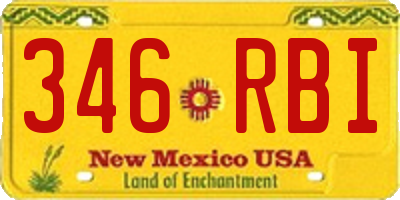 NM license plate 346RBI