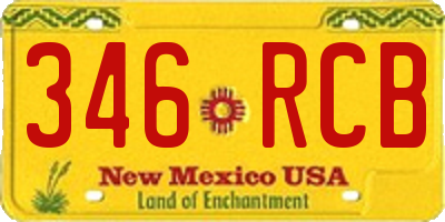 NM license plate 346RCB