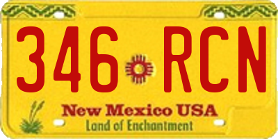 NM license plate 346RCN