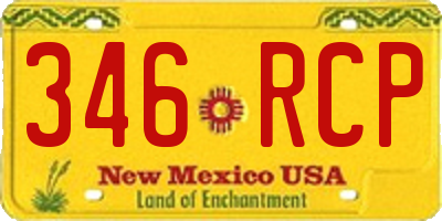 NM license plate 346RCP