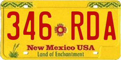 NM license plate 346RDA