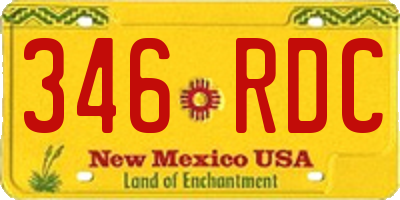 NM license plate 346RDC