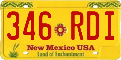 NM license plate 346RDI
