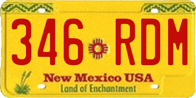 NM license plate 346RDM