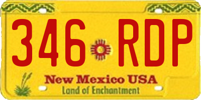 NM license plate 346RDP