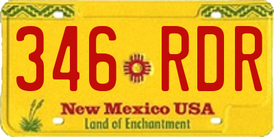 NM license plate 346RDR