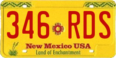 NM license plate 346RDS