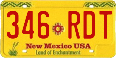 NM license plate 346RDT