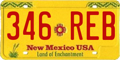 NM license plate 346REB