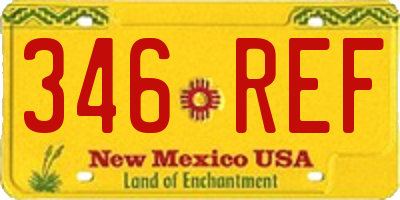 NM license plate 346REF