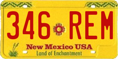 NM license plate 346REM