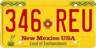 NM license plate 346REU