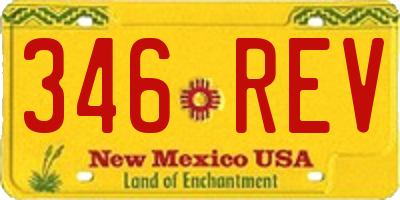 NM license plate 346REV