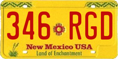 NM license plate 346RGD