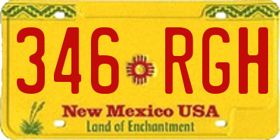 NM license plate 346RGH