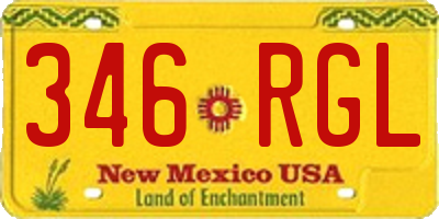NM license plate 346RGL