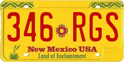 NM license plate 346RGS