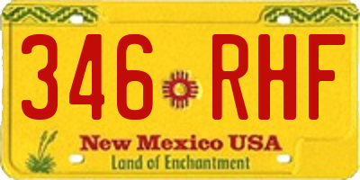 NM license plate 346RHF