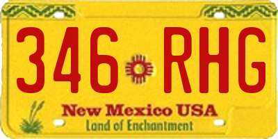 NM license plate 346RHG
