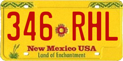 NM license plate 346RHL