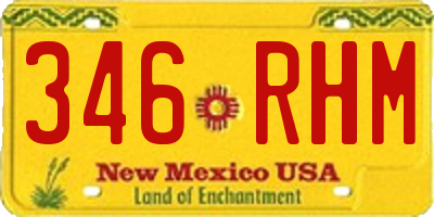 NM license plate 346RHM