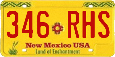 NM license plate 346RHS